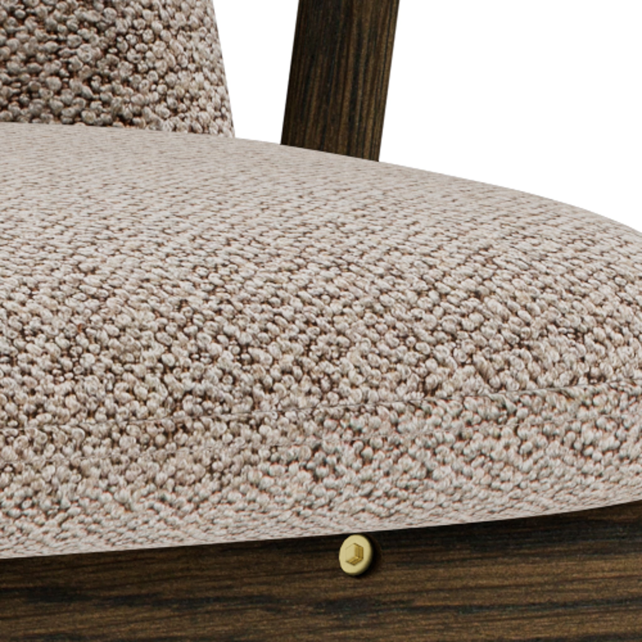 BREEZER | כיסא עם משענות יד מרופד בבד אריג