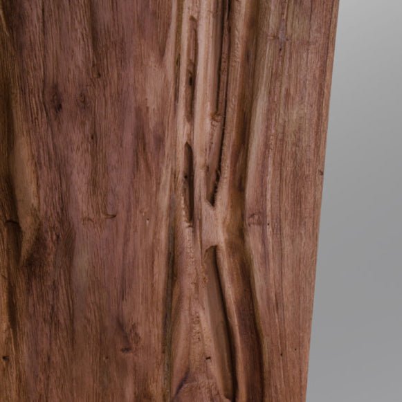 BAKA | מראה מלבנית מעוצבת עם מסגרת עץ טיק