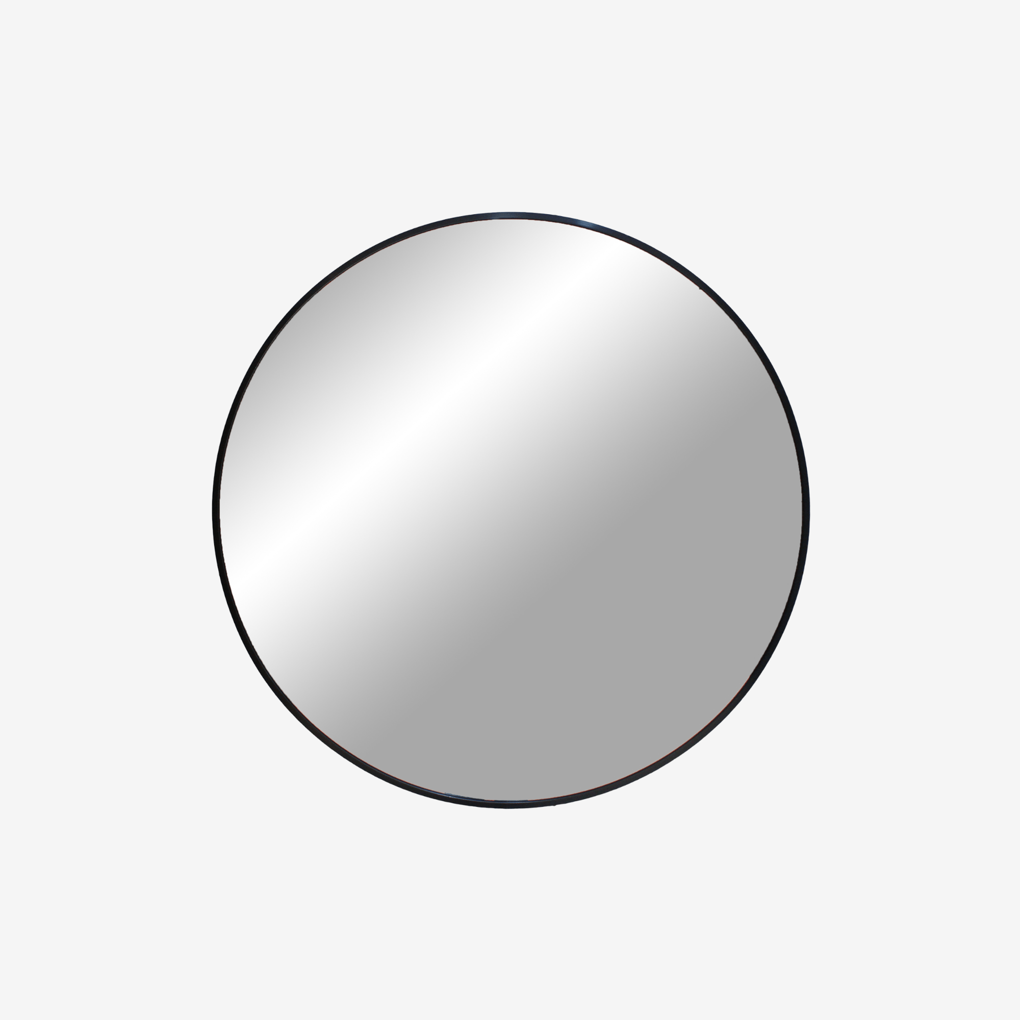 BAROZ | מראת תליה עגולה מאלומיניום בגוון שחור