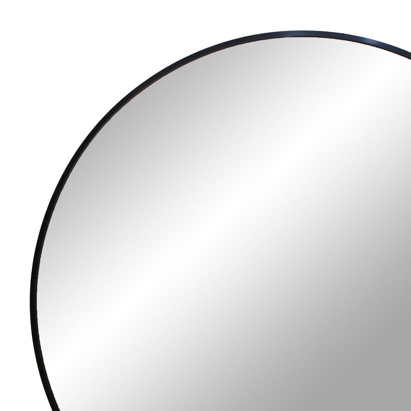 BAROZ | מראת תליה עגולה מאלומיניום בגוון שחור