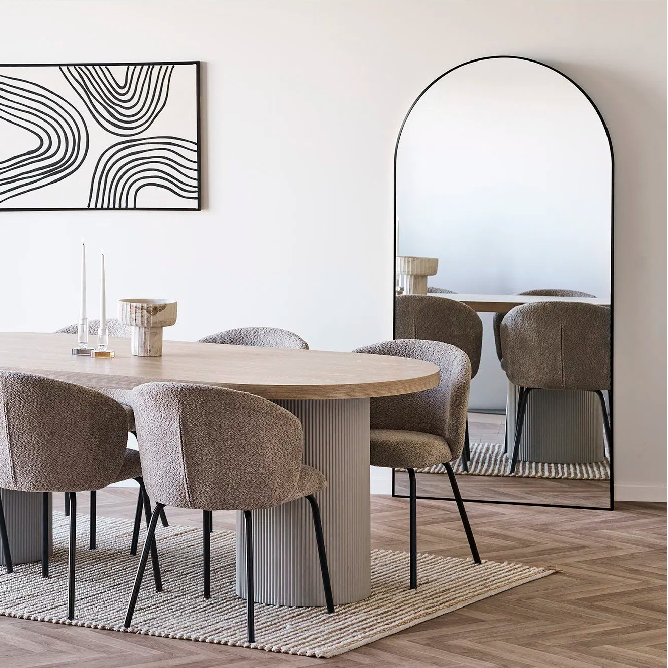 BJEN | מראת קשת, בשילוב מסגרת מתכת - KUALA