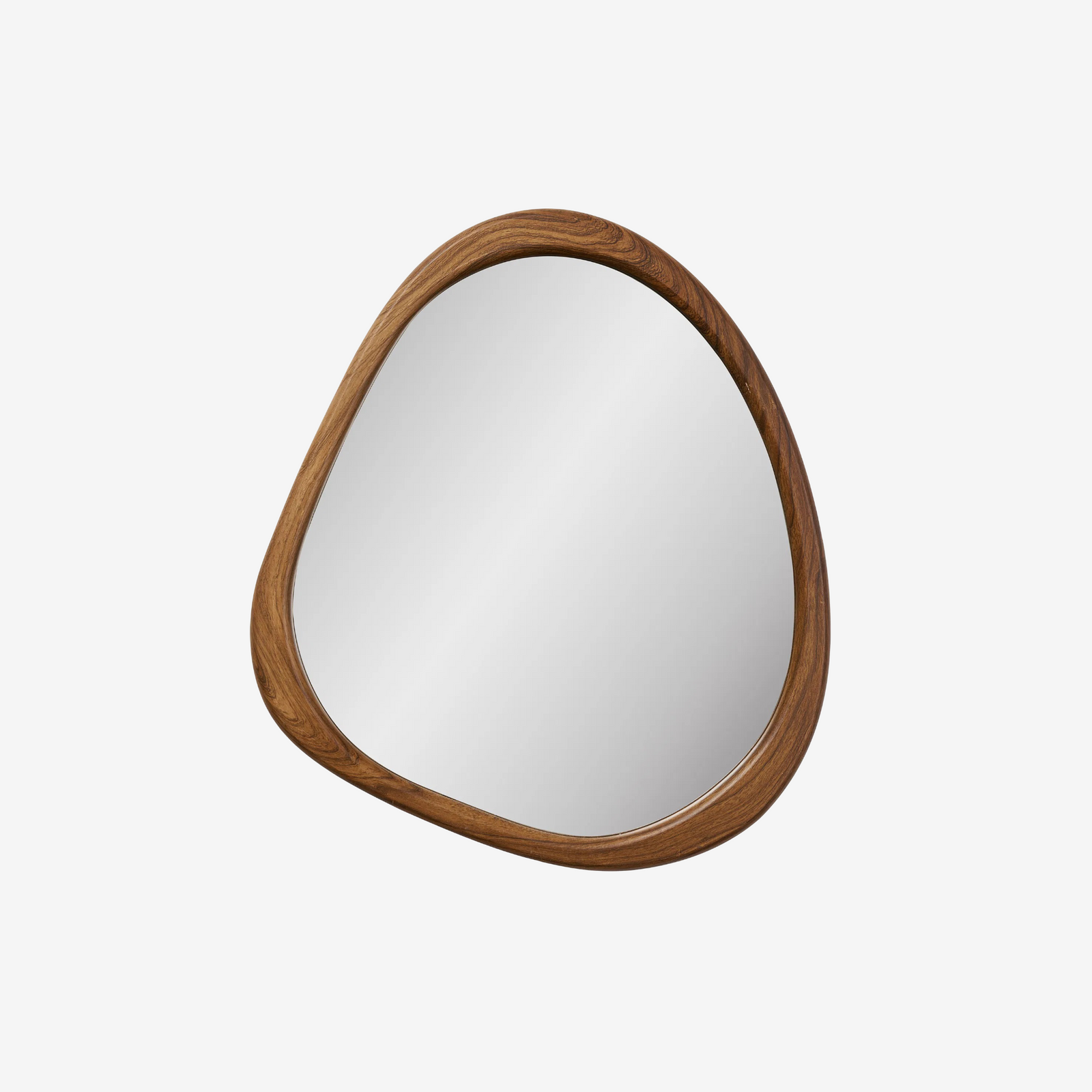 ZIZUMU | מראה אמורפית עם מסגרת עץ כהה