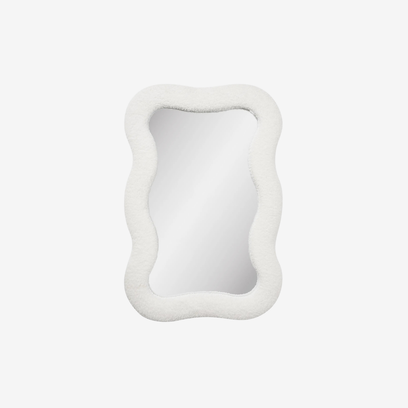 LERAYE | מראת גלים עם מסגרת מרופדת בבד בוקלה