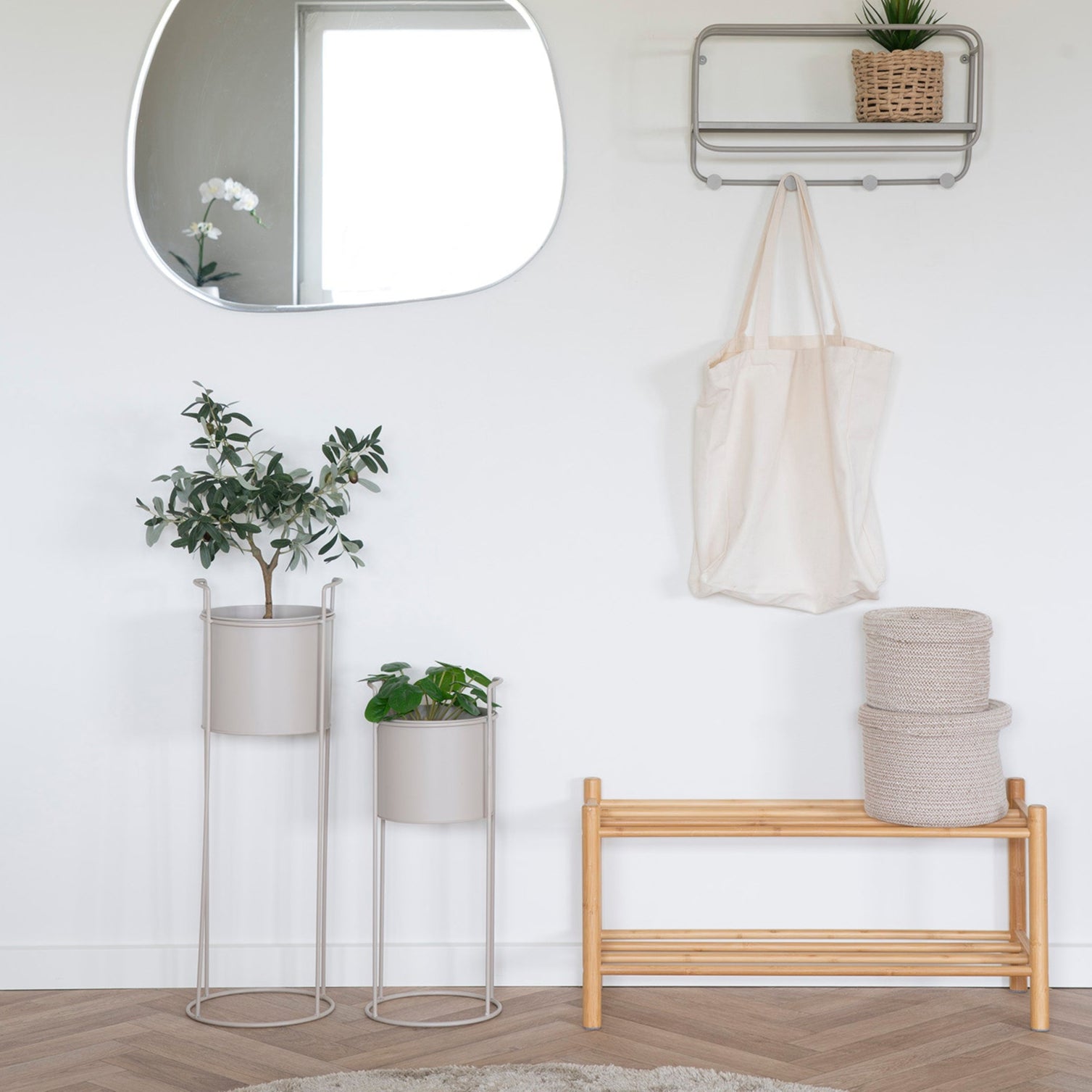 LELVA | יחידת אחסון נעליים מבמבוק, 70/33 ס"מ