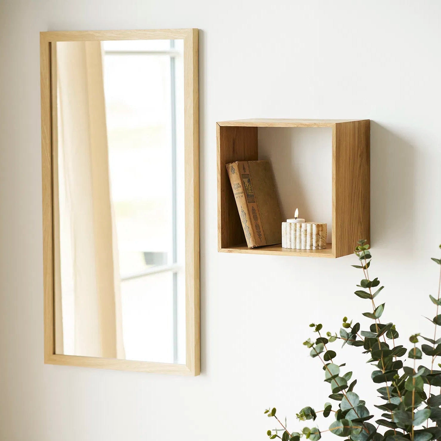 CLARA | יחידת מדפים לתליה מעץ אלון מלא, 300 ס"מ - KUALA