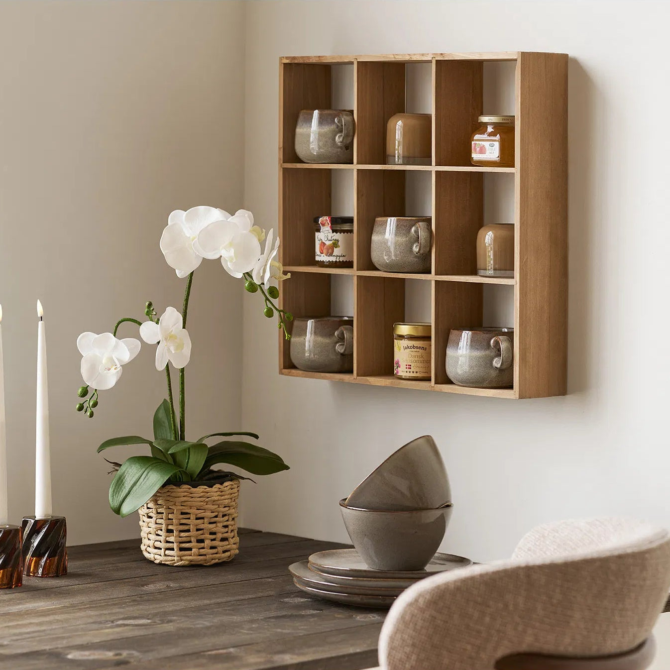 CLIN | יחידת מדפים לתליה מעץ אורן, 466 ס"מ - KUALA