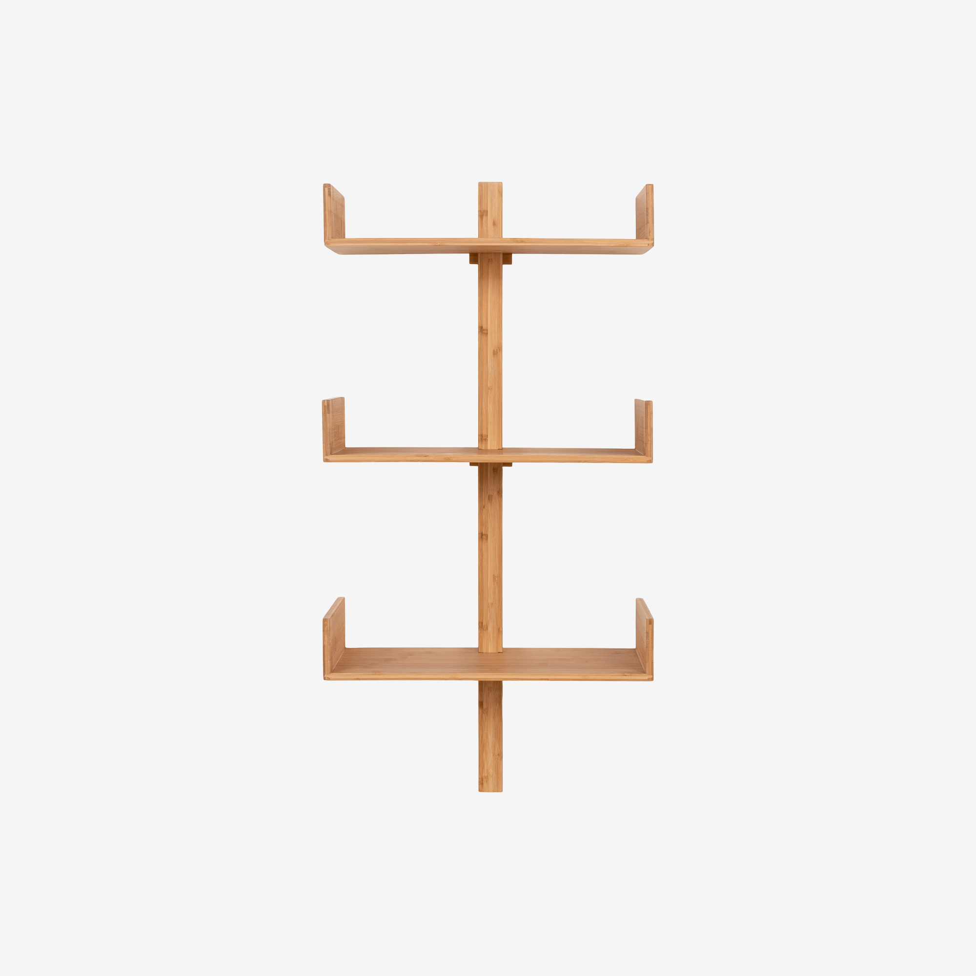 ARELAN | מדף קיר 3 קומות מבמבוק