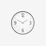 SITORU | שעון קיר מינימליסטי שחור-לבן