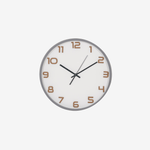 VETORE | שעון קיר מינימליסטי עגול עם ספרות עץ