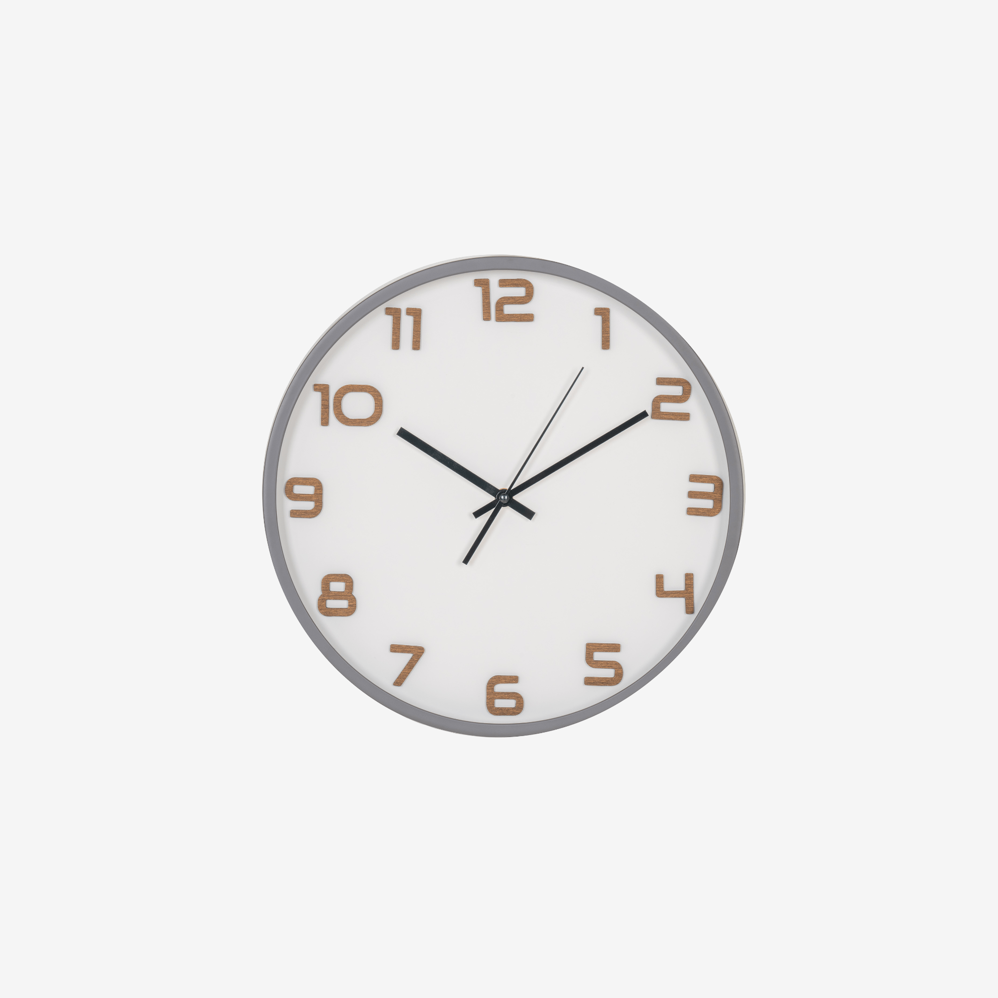 VETORE | שעון קיר מינימליסטי עגול עם ספרות עץ