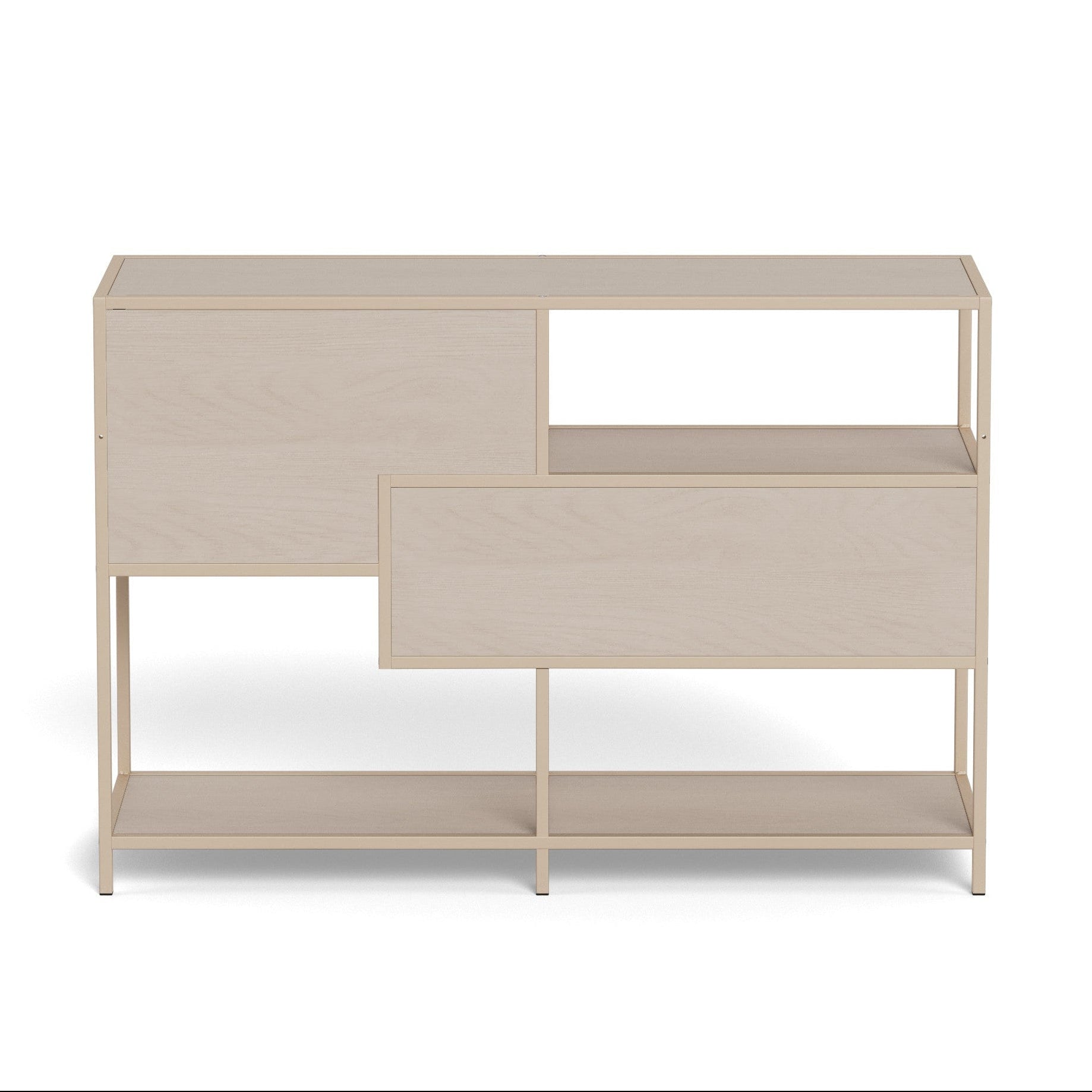 FRION | שידת מדפים ממתכת, עם 3 מדפים פתוחים ו-2 מגירות - KUALA