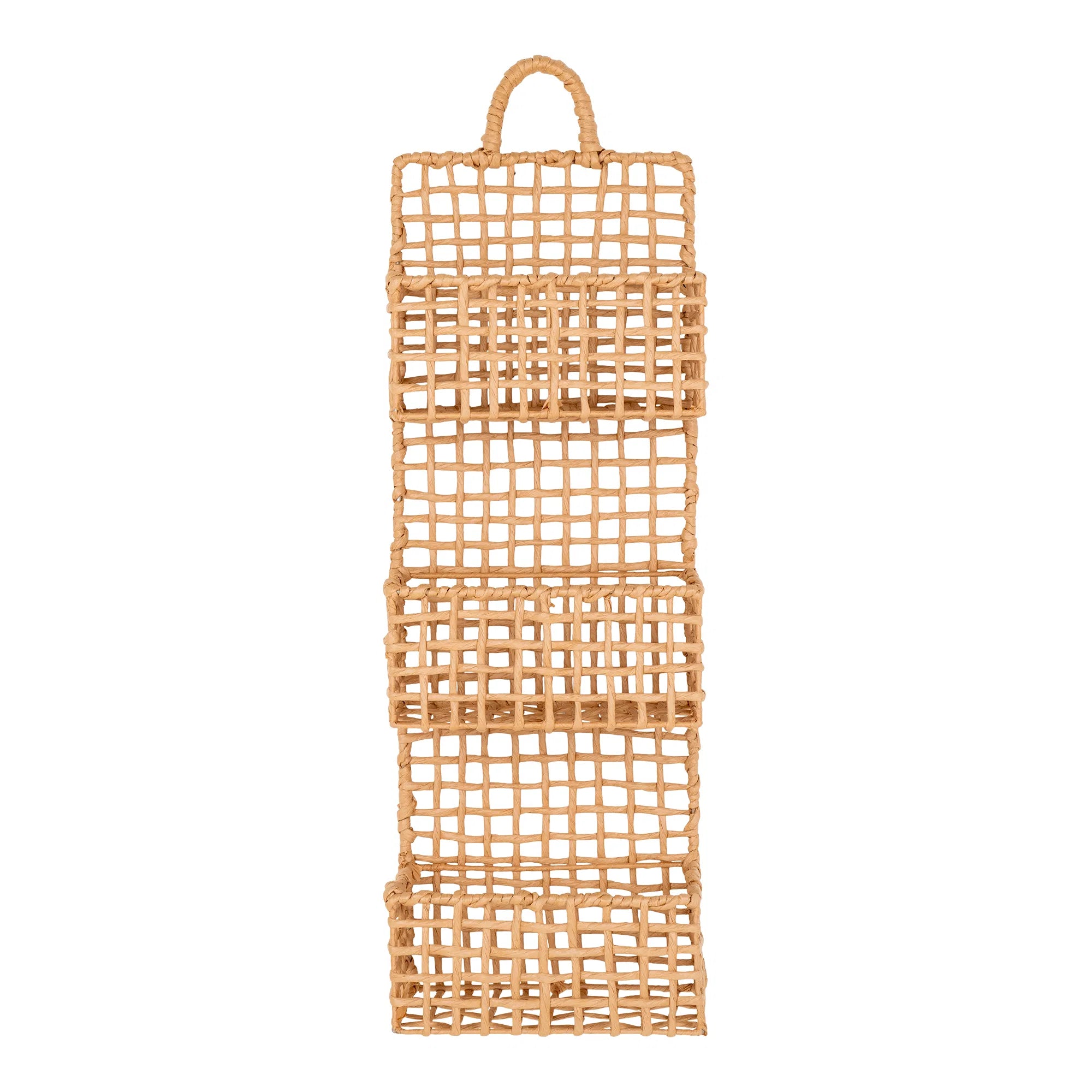 CORA |  יחידת אחסון תלויה מדמוי ראטן, עם סלסלות - KUALA