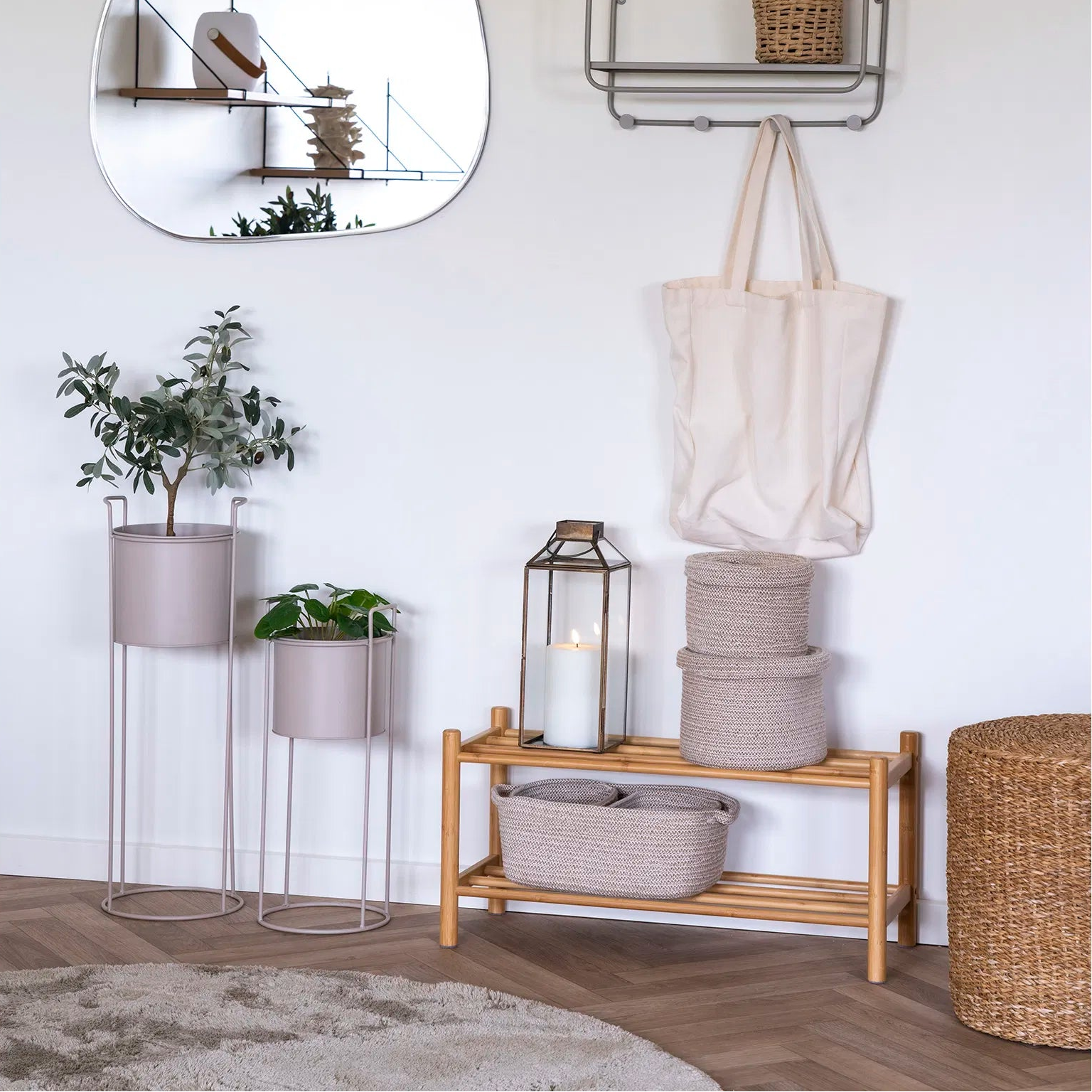 GIVA | 'סט שלושה סלים מכותנה בגוון בז - KUALA