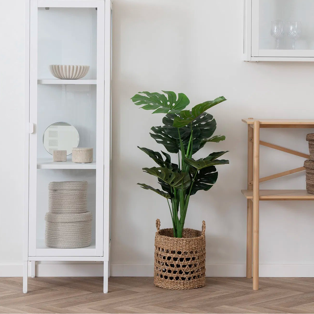 GILO | 'סט סלסלות מכותנה עם מכסה בגוון בז - KUALA