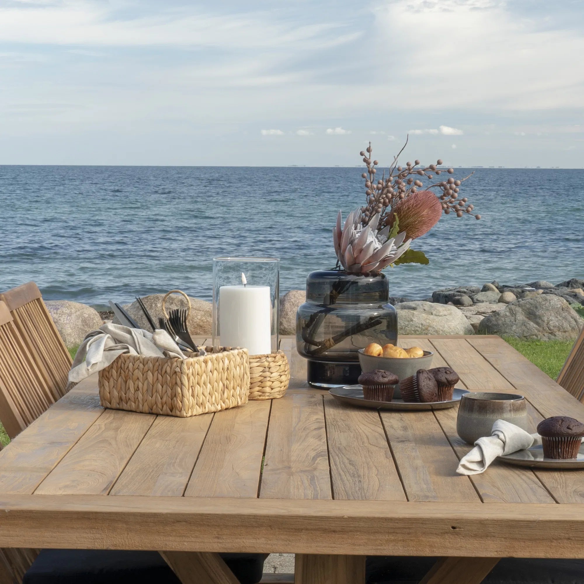 BENA | מעמד לסכו"ם מחולק לתאים בגוון טבעי - KUALA