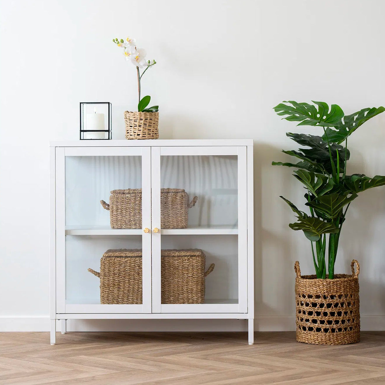 HAVA | סט סלסלות עם מכסה בגוון טבעי - KUALA