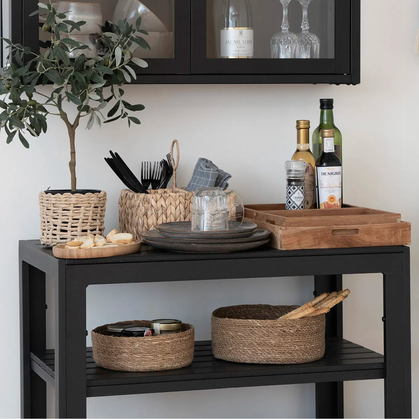 IVEL | סט סלסלות דקורטיביות בגוון טבעי - KUALA