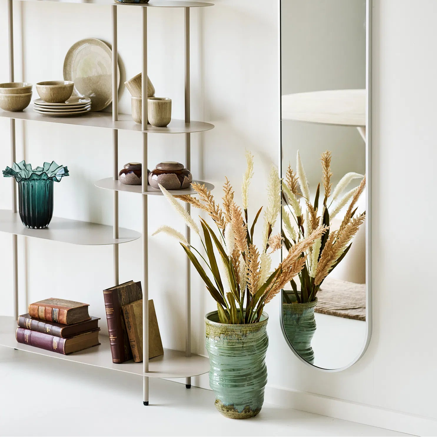 BJOVA | אגרטל קרמיקה בגווני ירוק - KUALA