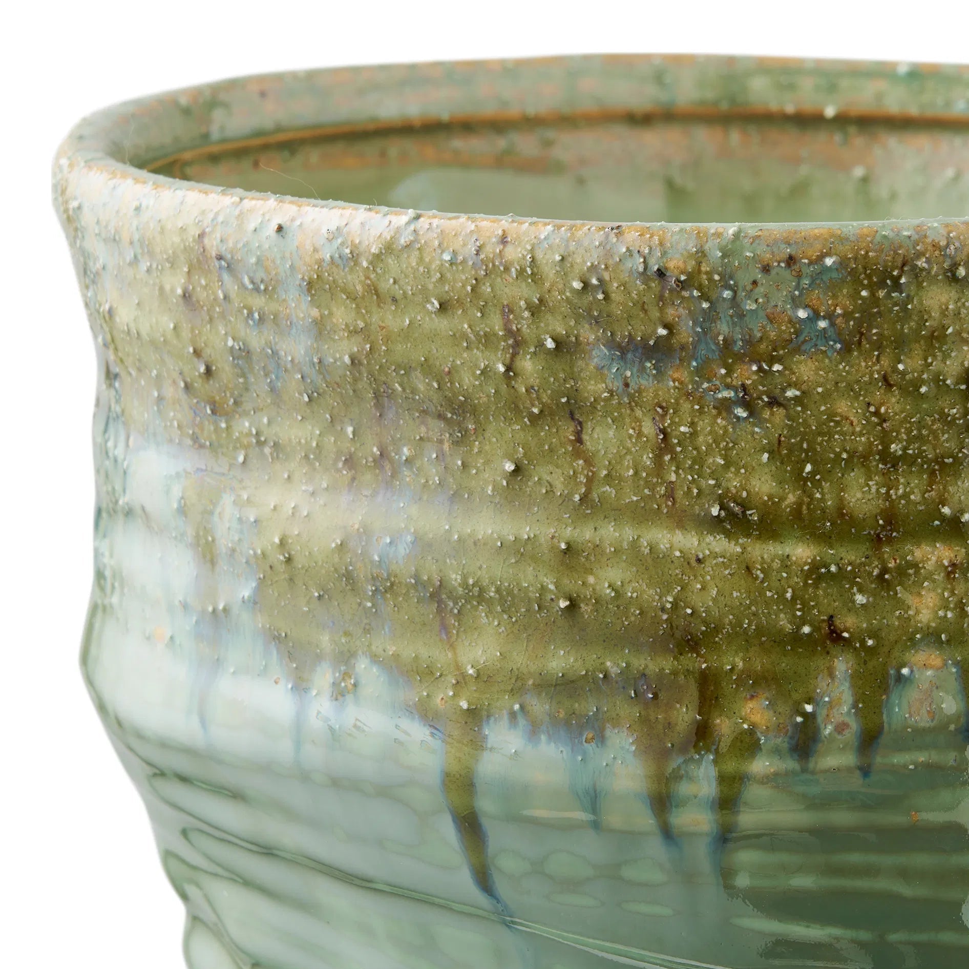 BJOVA | אגרטל קרמיקה בגווני ירוק - KUALA