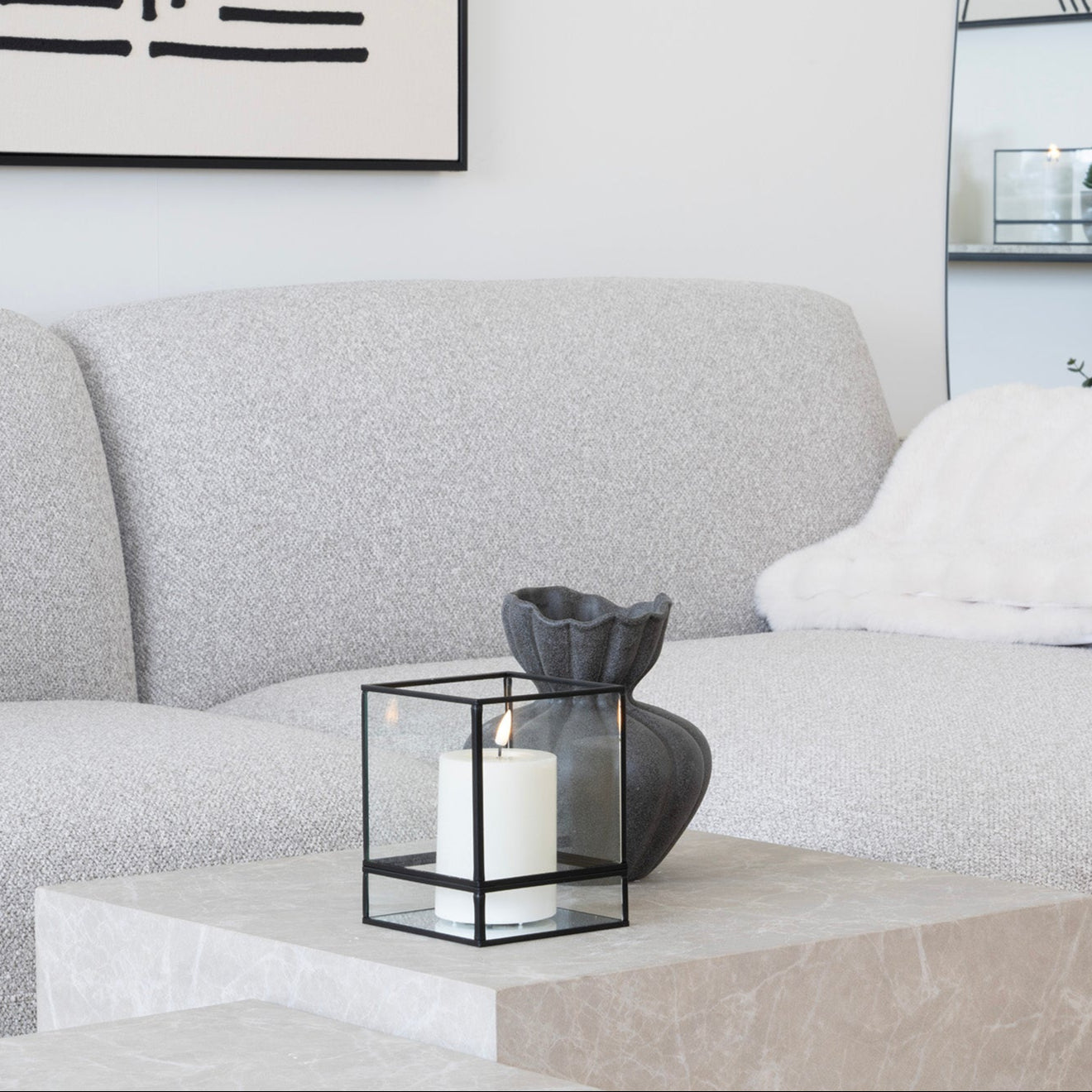 ROZOL | אגרטל קרמי מעוצב בגוון שחור