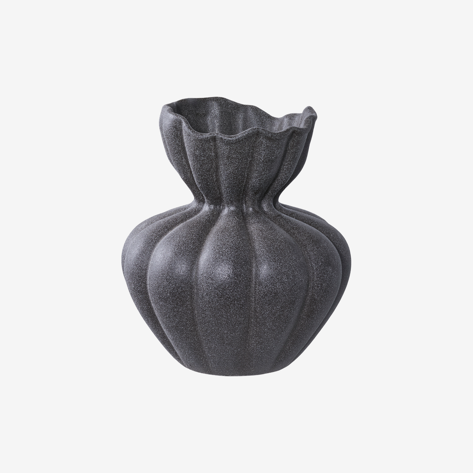 ROZOL | אגרטל קרמי מעוצב בגוון שחור