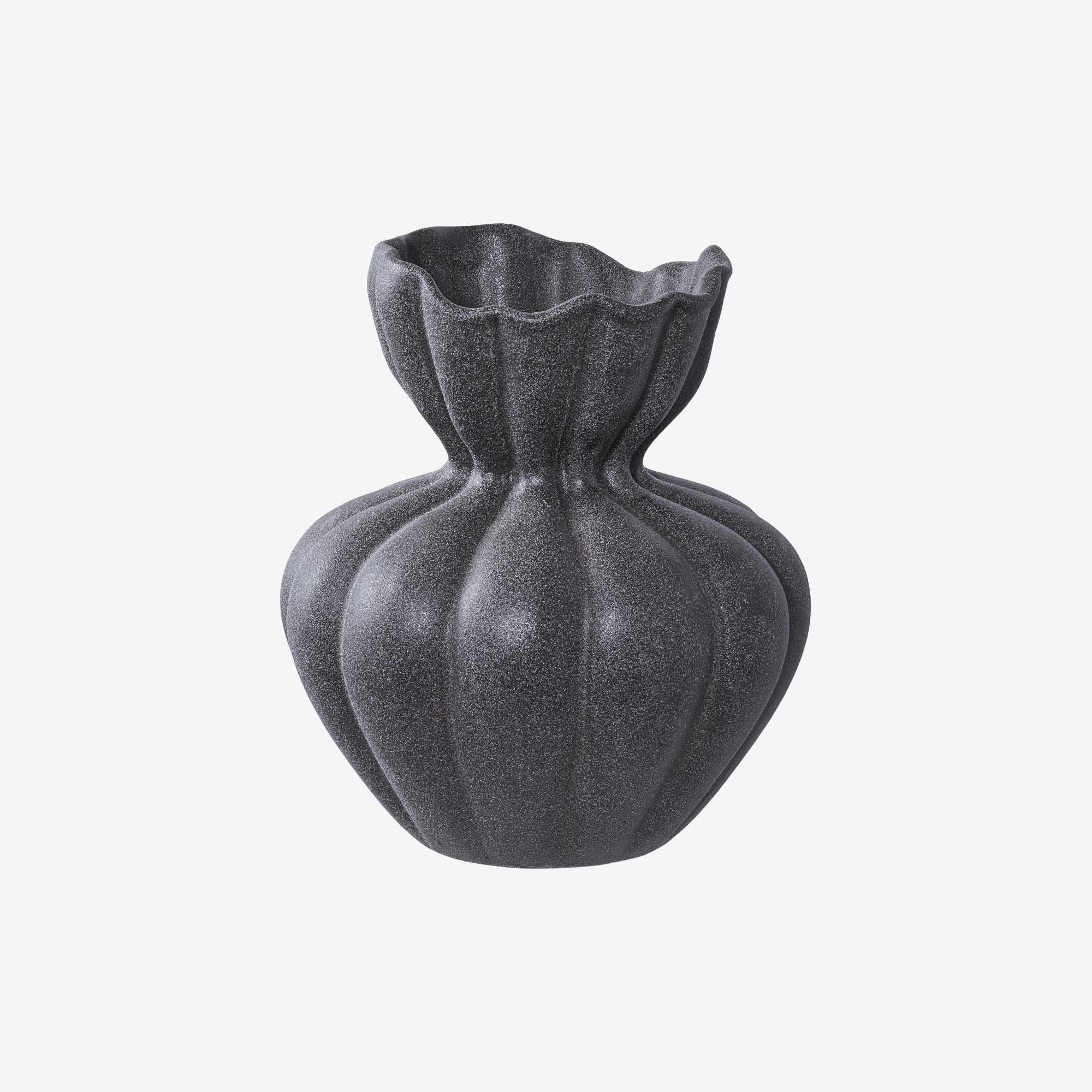 ROZOL | אגרטל קרמי מעוצב בגוון שחור