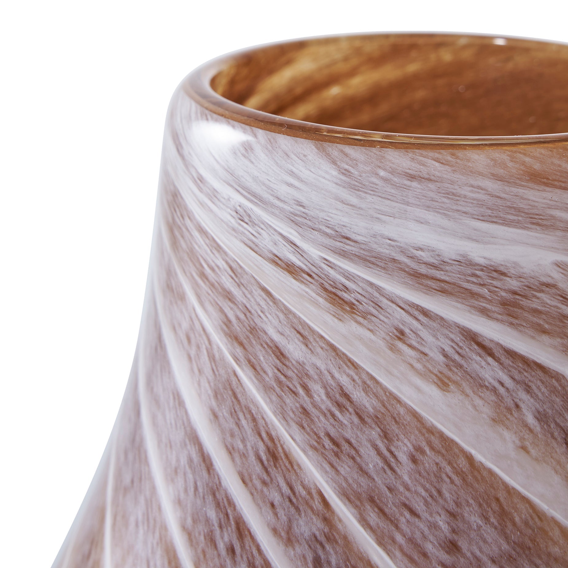 VOZA | אגרטל זכוכית מעוצב בגוון חום