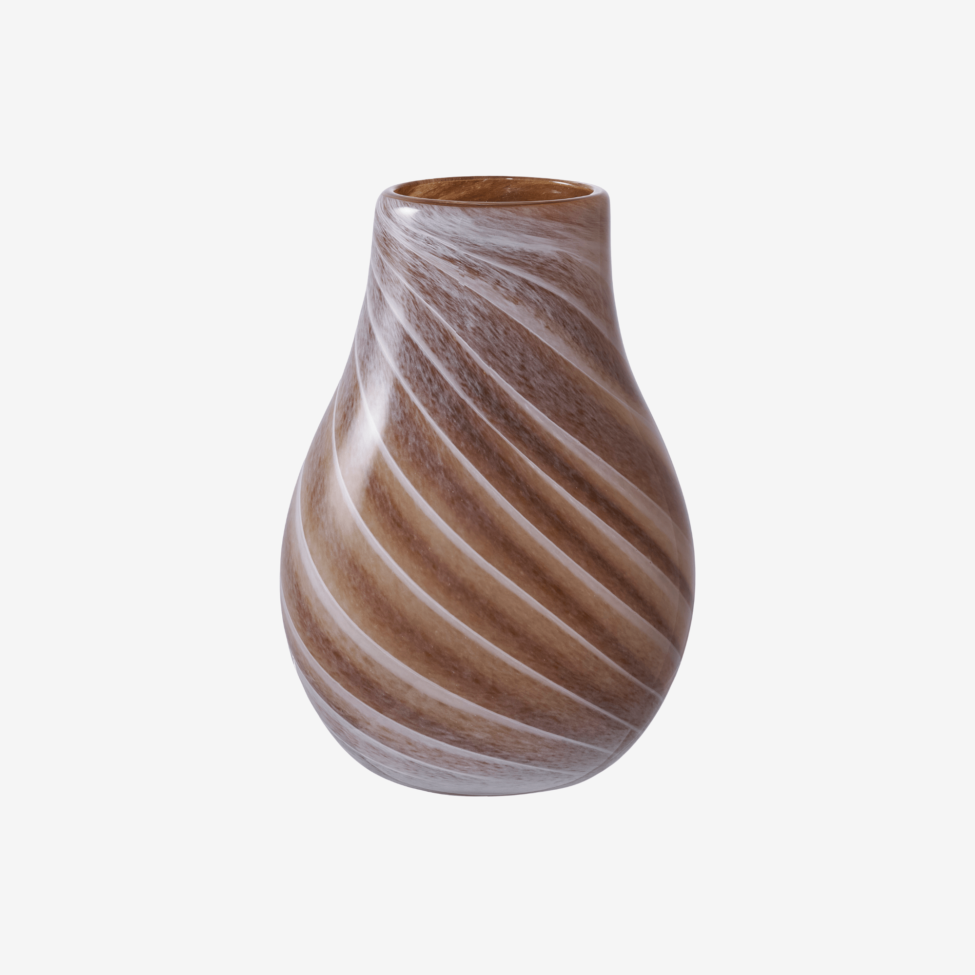 VOZA | אגרטל זכוכית מעוצב בגוון חום