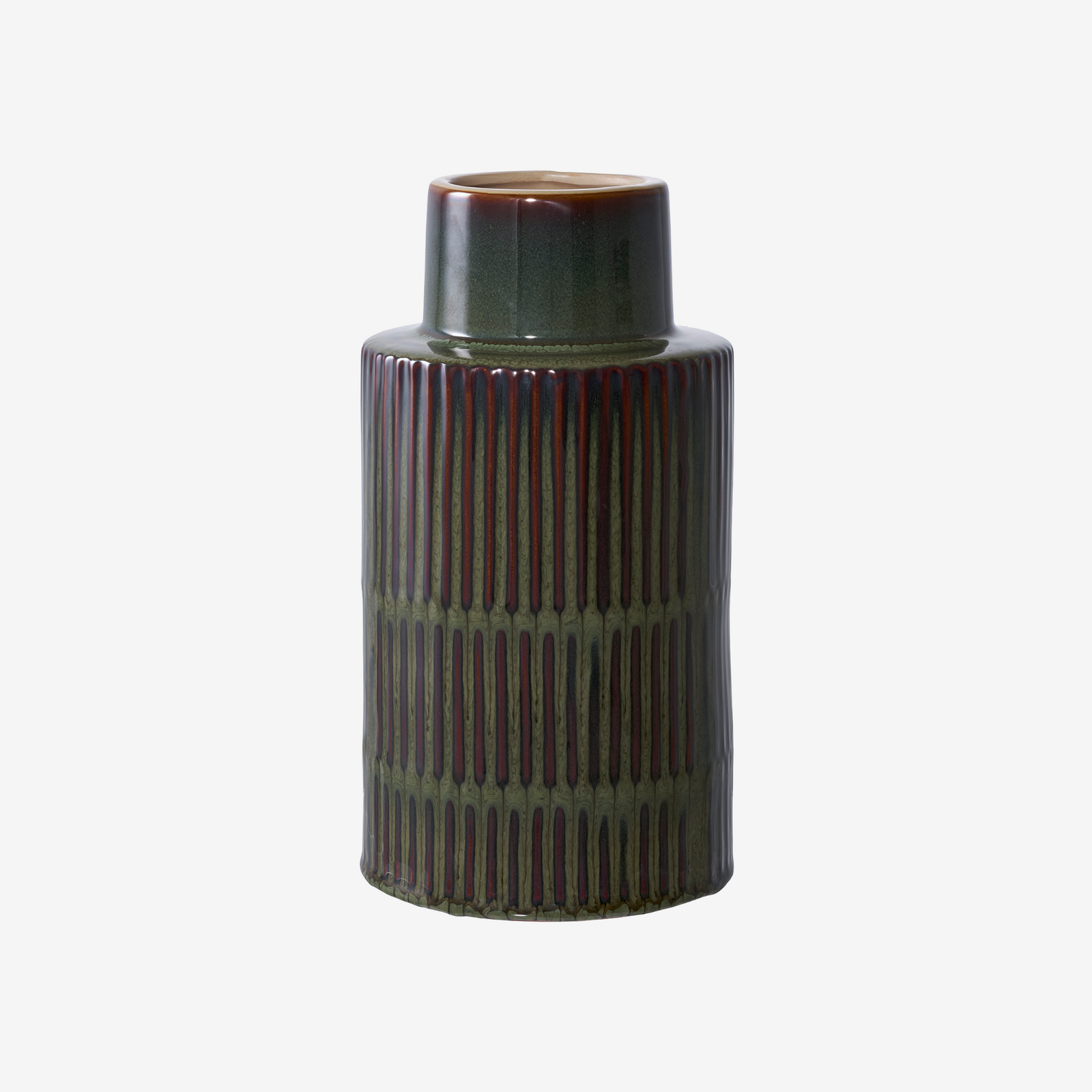 SNELY | ואזה קרמית בגוון ירוק-חום