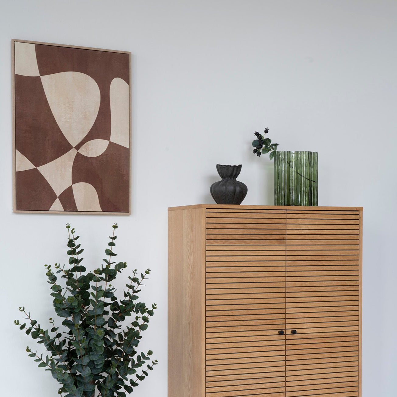 NUZA | ואזה זכוכית ירוקה במרקם גלים