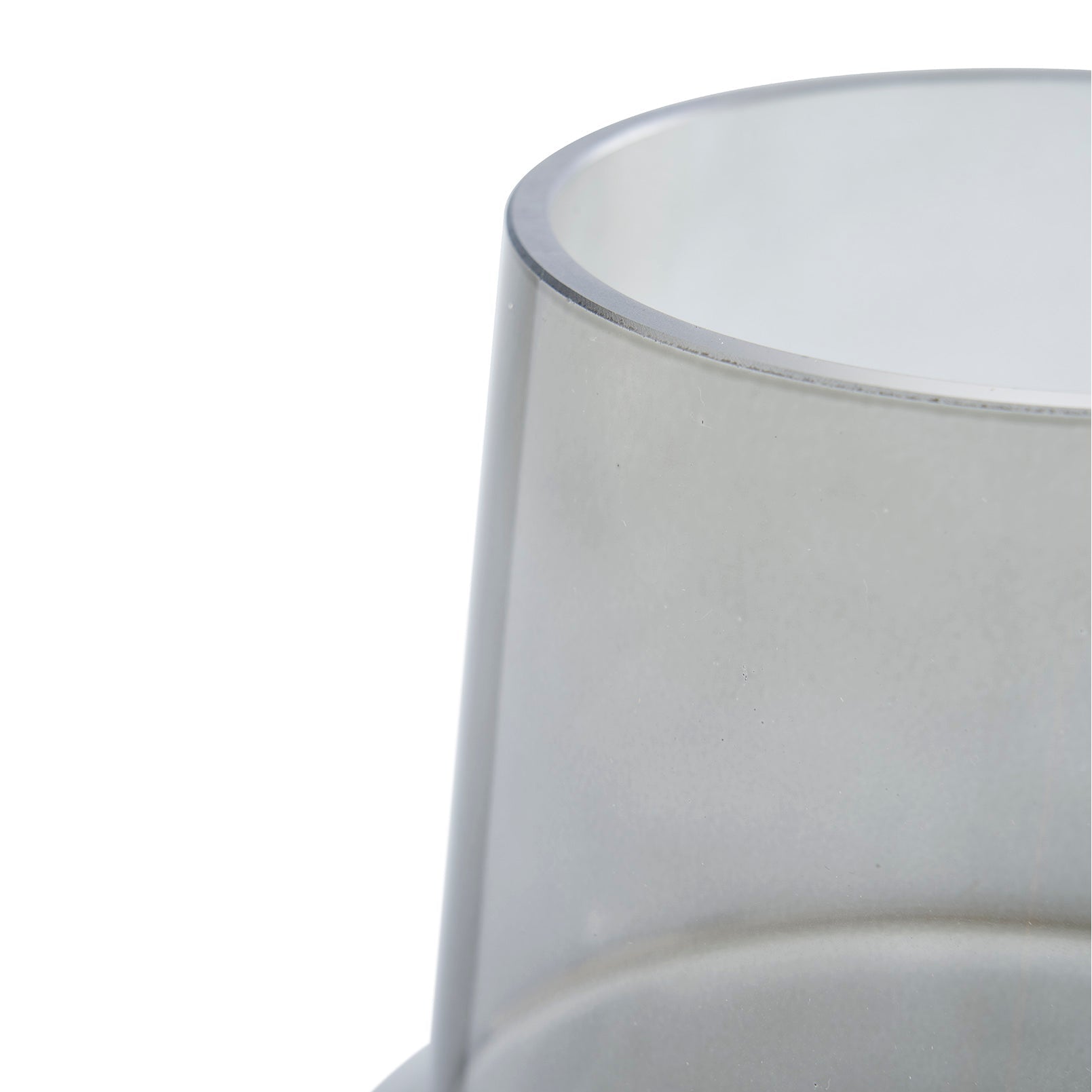 PADA | אגרטל זכוכית אפורה מעושנת