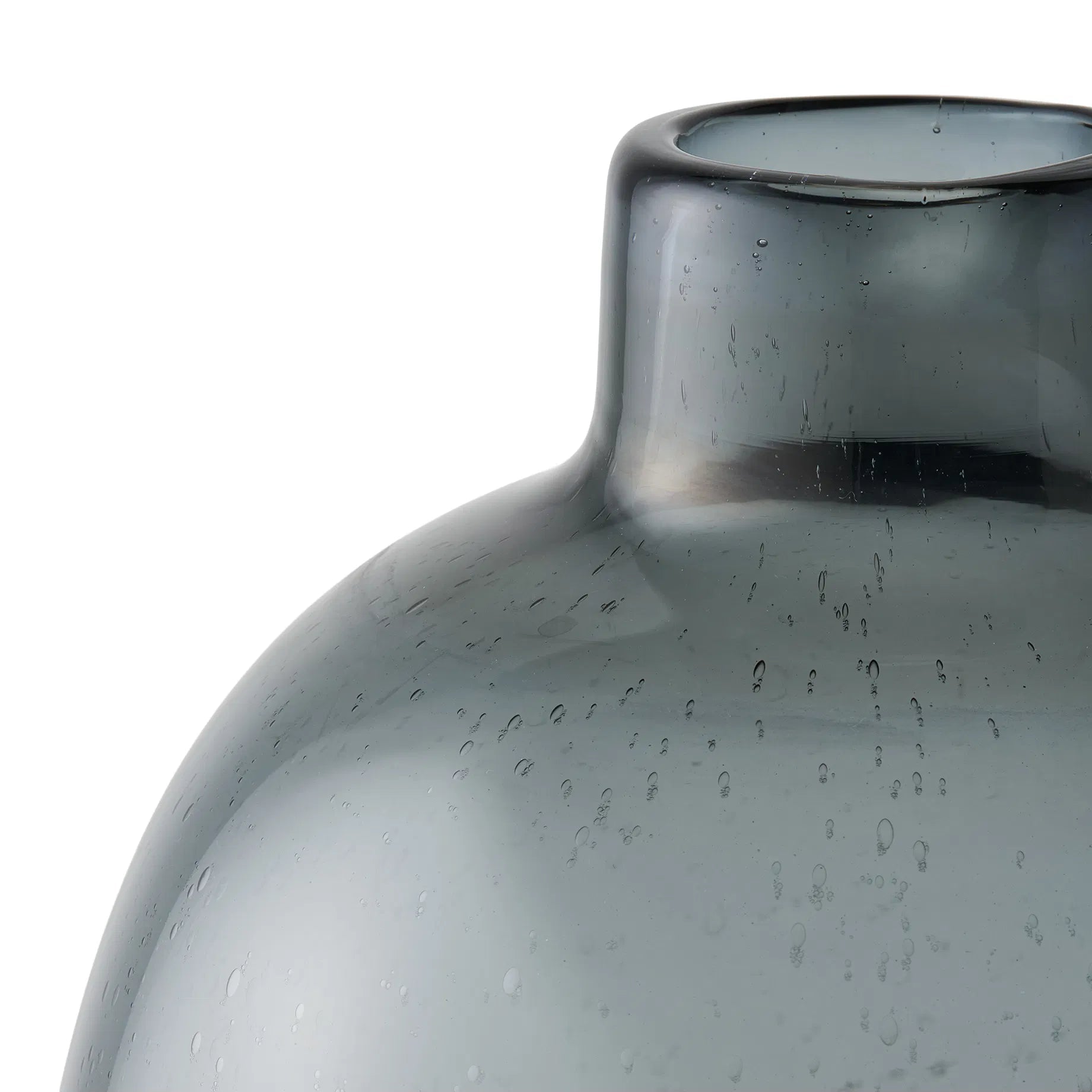 FOLN | אגרטל דקורטיבי מזכוכית בגוון שחור מעושן - KUALA