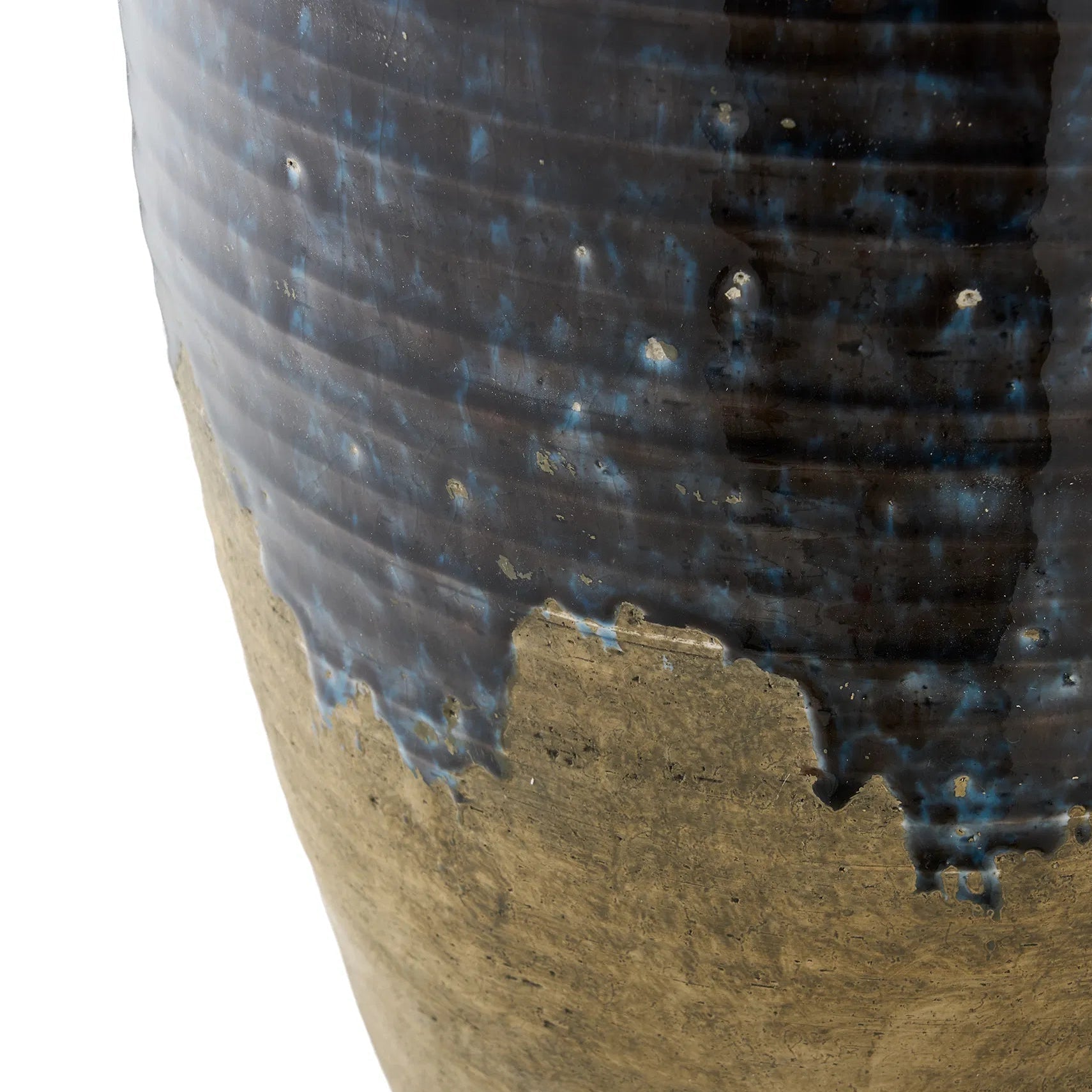 BERGSTAR | אגרטל קרמיקה בגווני כחול וחום