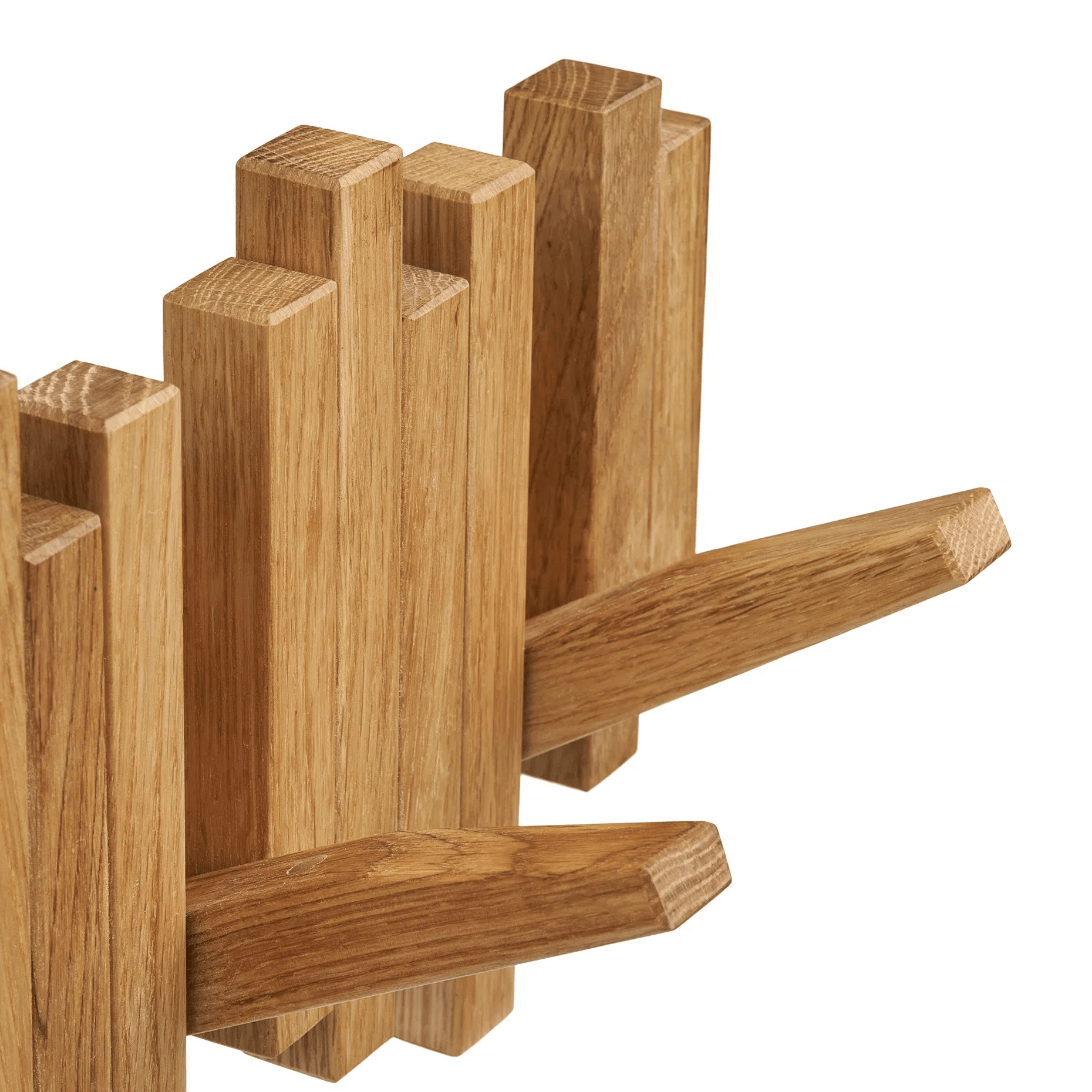 MOZOKO | יחידת תליה מעוצבת מעץ אלון מלא, 40 ס"מ