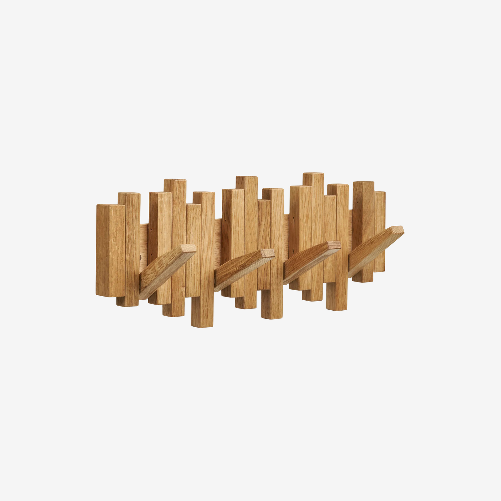 MOZOKO | יחידת תליה מעוצבת מעץ אלון מלא, 40 ס"מ