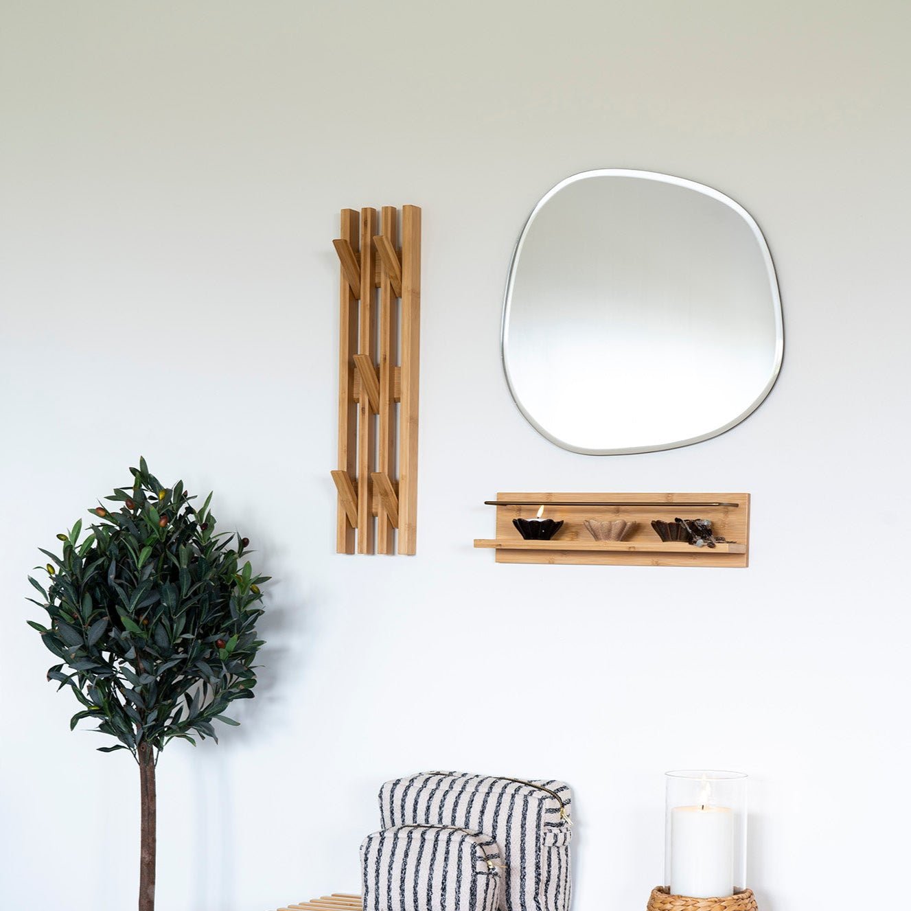 ARELE | יחידת תליה מעוצבת מבמבוק, 14/60 ס"מ