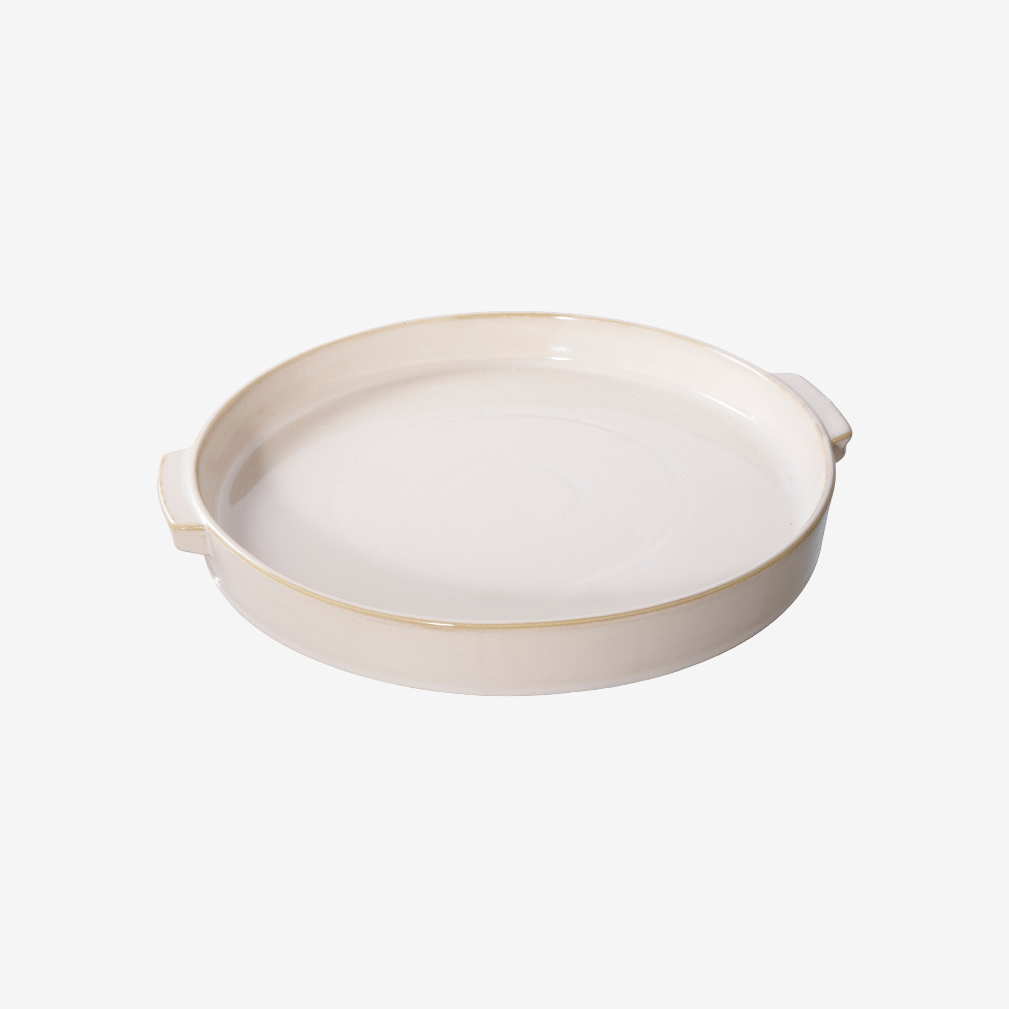 BOZU | מגש קרמי עגול עם ידיות