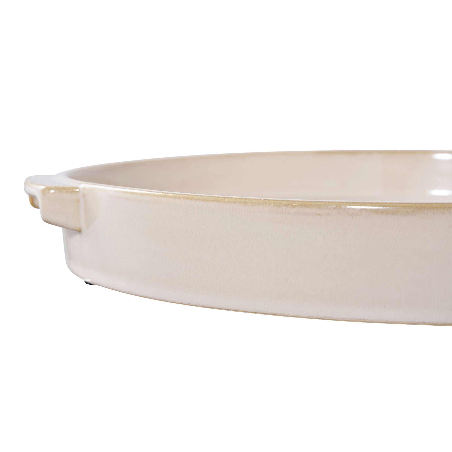 BOZU | מגש קרמי עגול עם ידיות