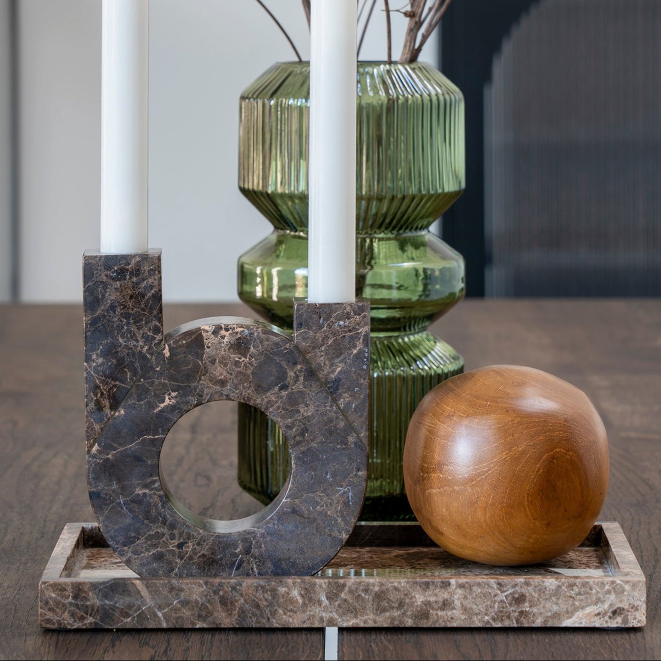 SOFUM | פמוט זוגי משיש חום בעיצוב מודרני