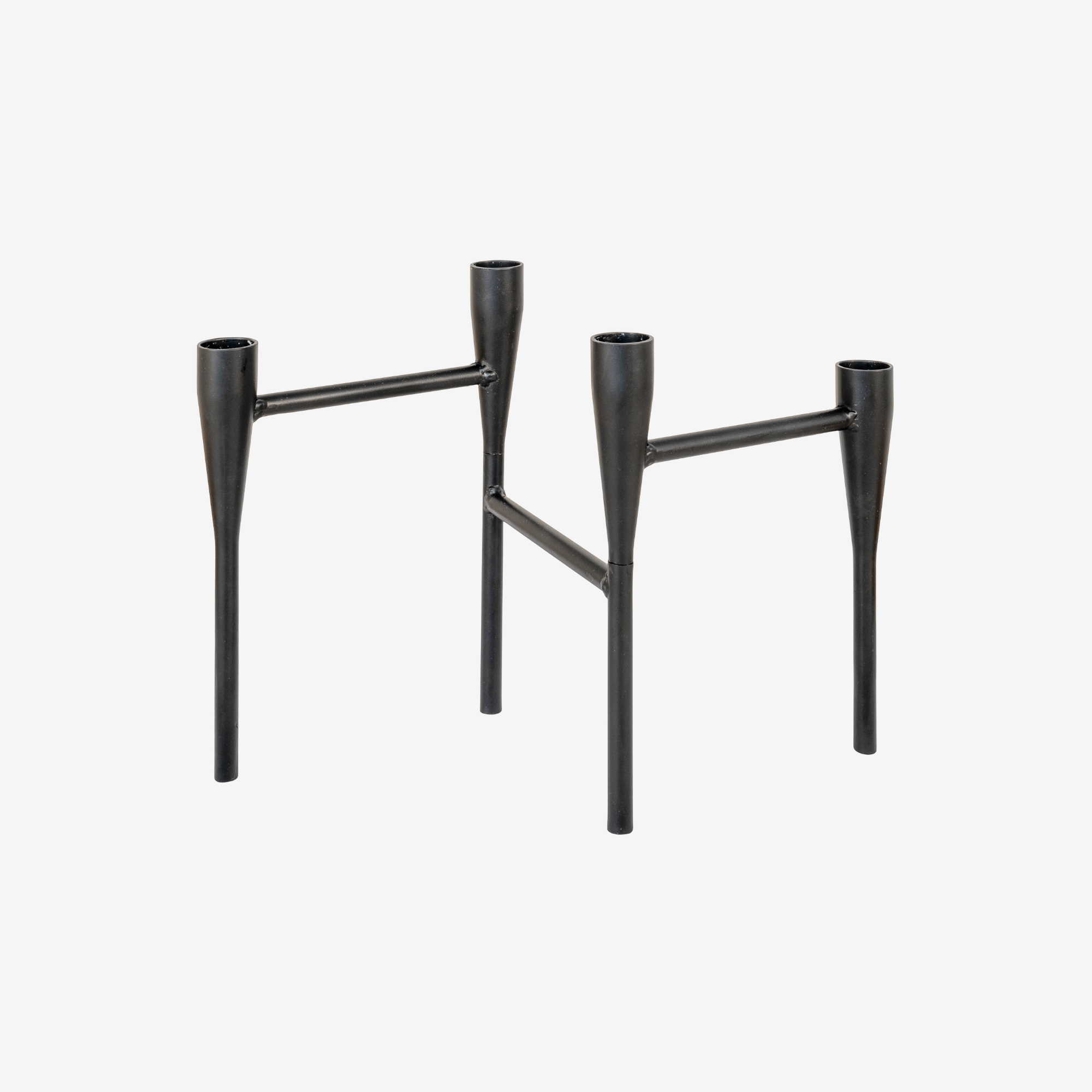 REWOS | פמוט מתכת שחור לארבעה נרות