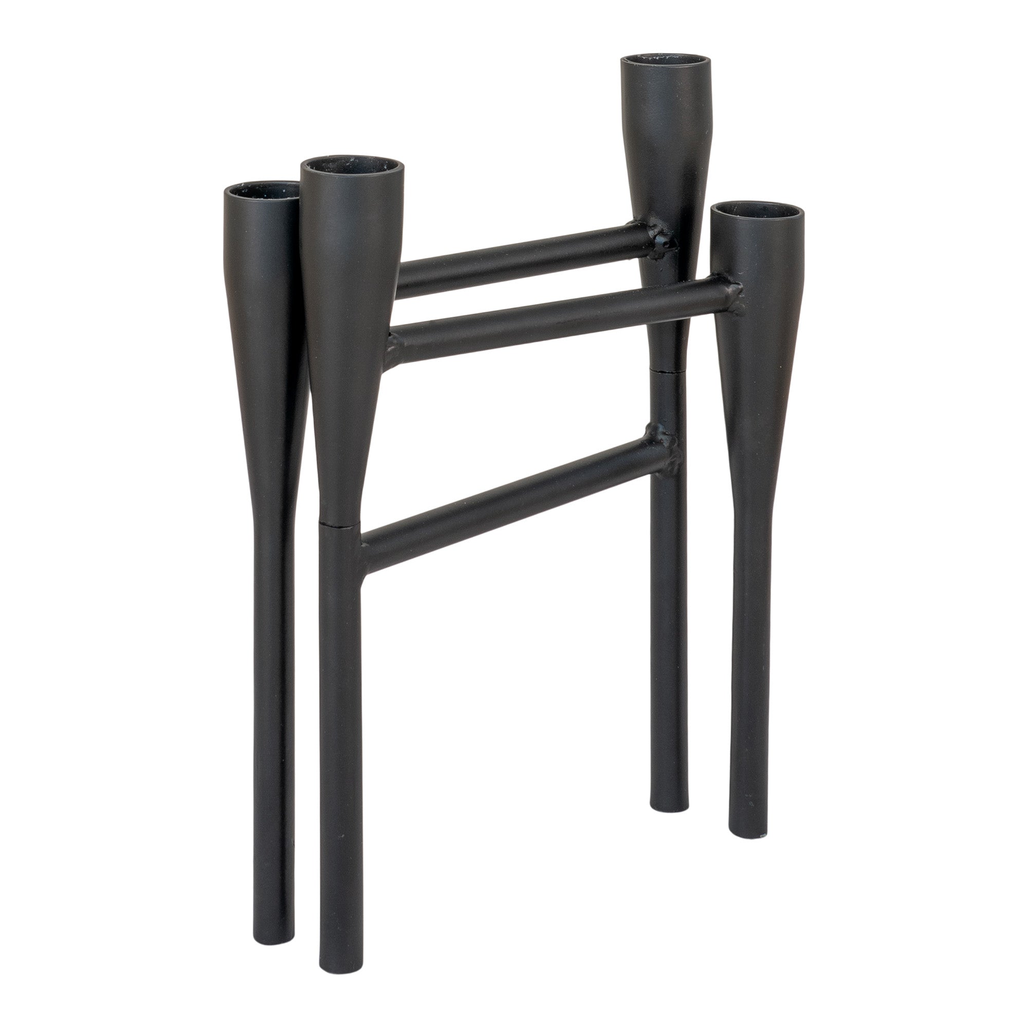 REWOS | פמוט מתכת שחור לארבעה נרות