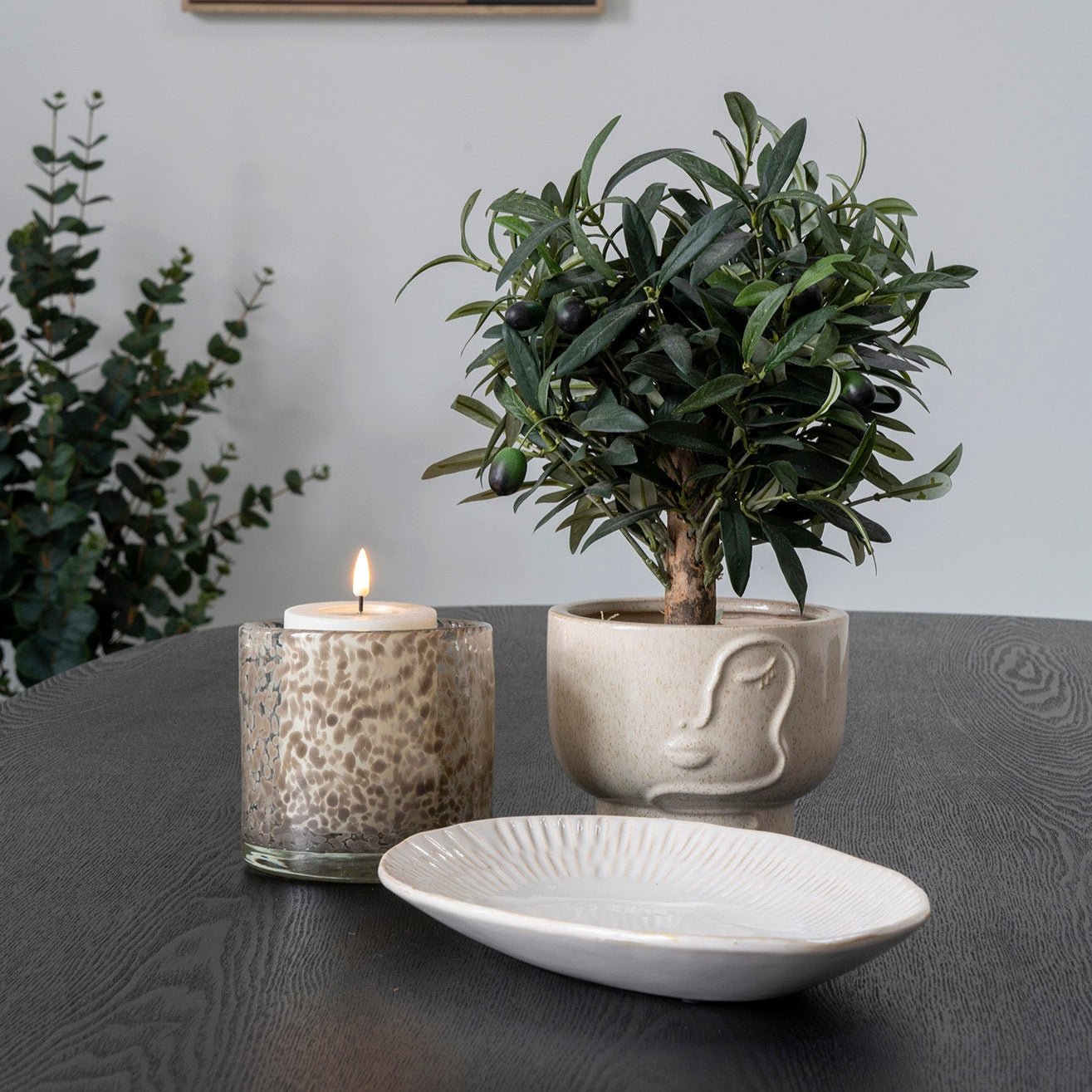 WIRIS | פמוט זכוכית מנומר בגווני חום