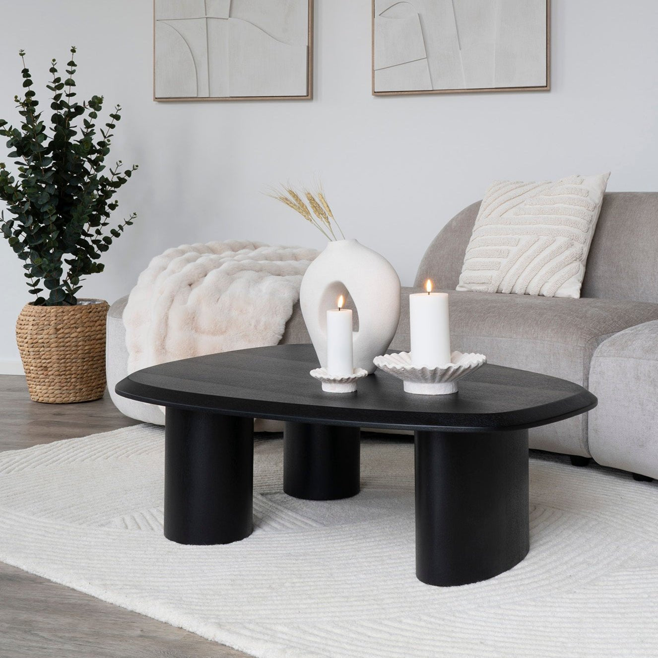 TOCOJ | זוג פמוטים דקורטיביים מקרמיקה במראה צדף