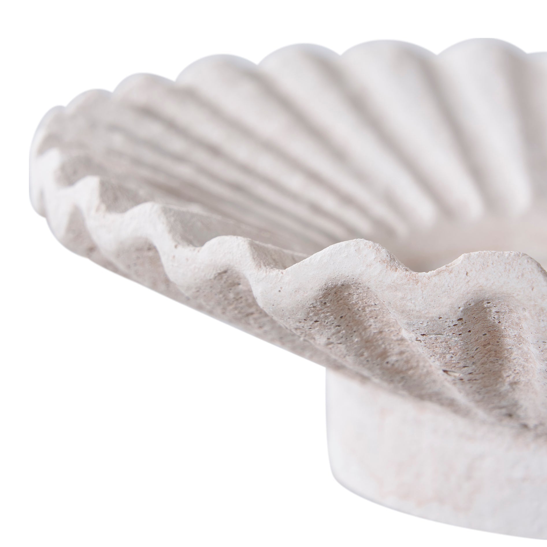 TOCOJ | זוג פמוטים דקורטיביים מקרמיקה במראה צדף