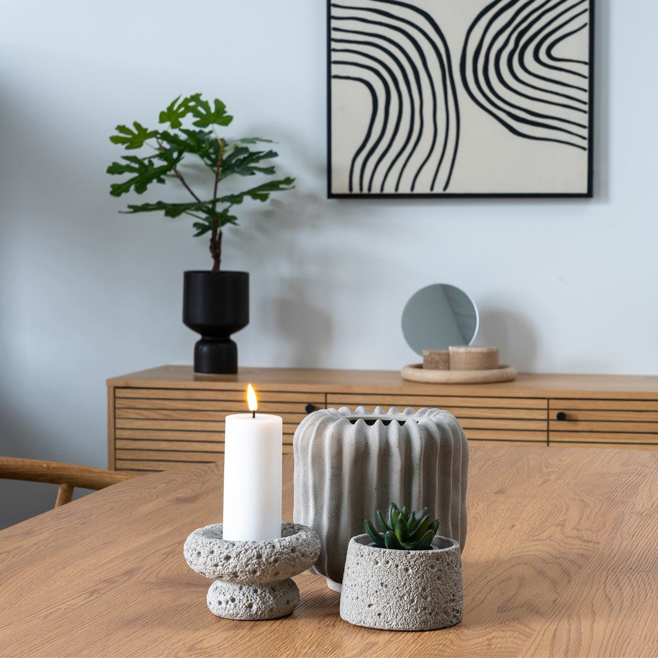 SENE | זוג פמוטים בטקסטורה אורגנית