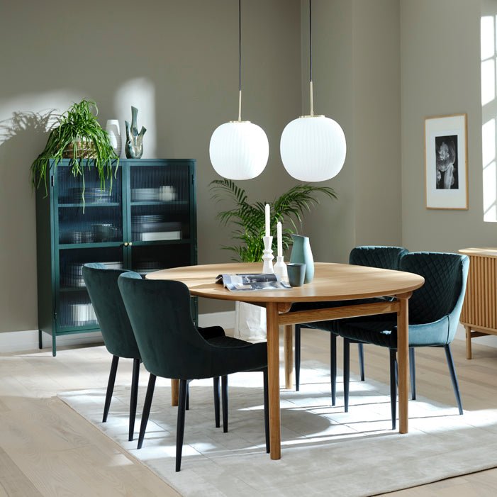 DALINDA | שולחן אוכל אובלי 190/100 ס"מ, נפתח ל-280 ס"מ עד 12 סועדים