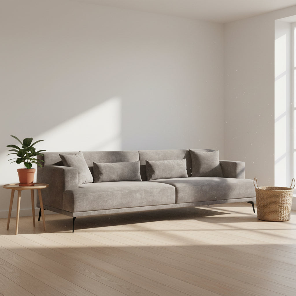 MEAJA | ספה דו-מושבית נורדית בבד אריג מלטף