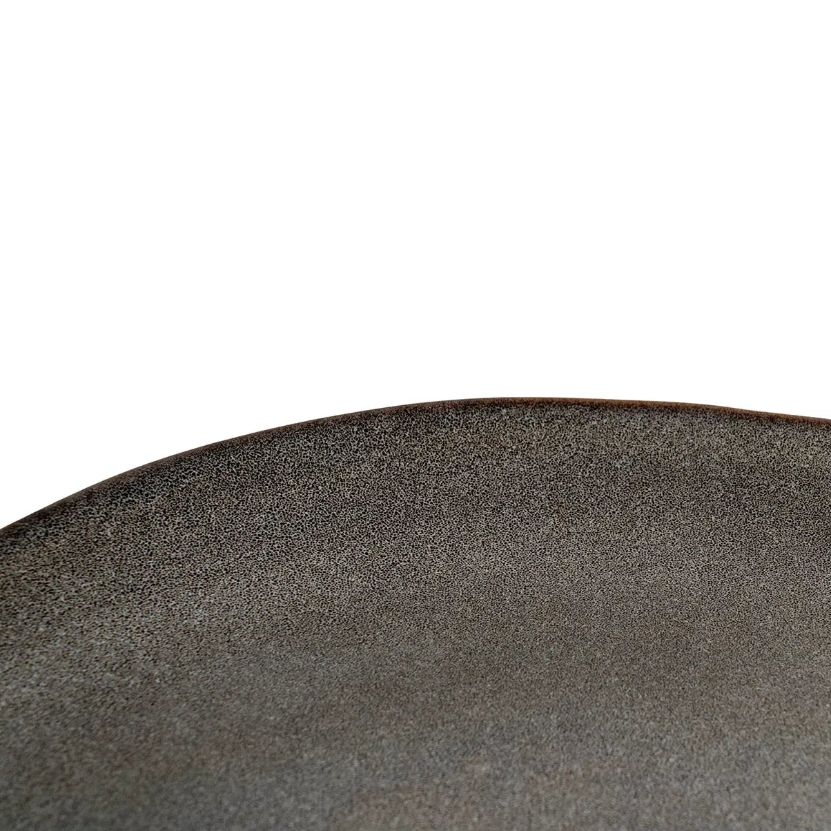 BIVO | סט צלחות קרמיקה בגווני חום ואפור, מגיעה בשני גדלים - KUALA