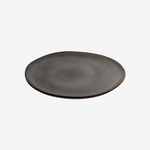 FLUXO | סט 4 צלחות בגוון בזלת כהה, קוטר 21 ס"מ