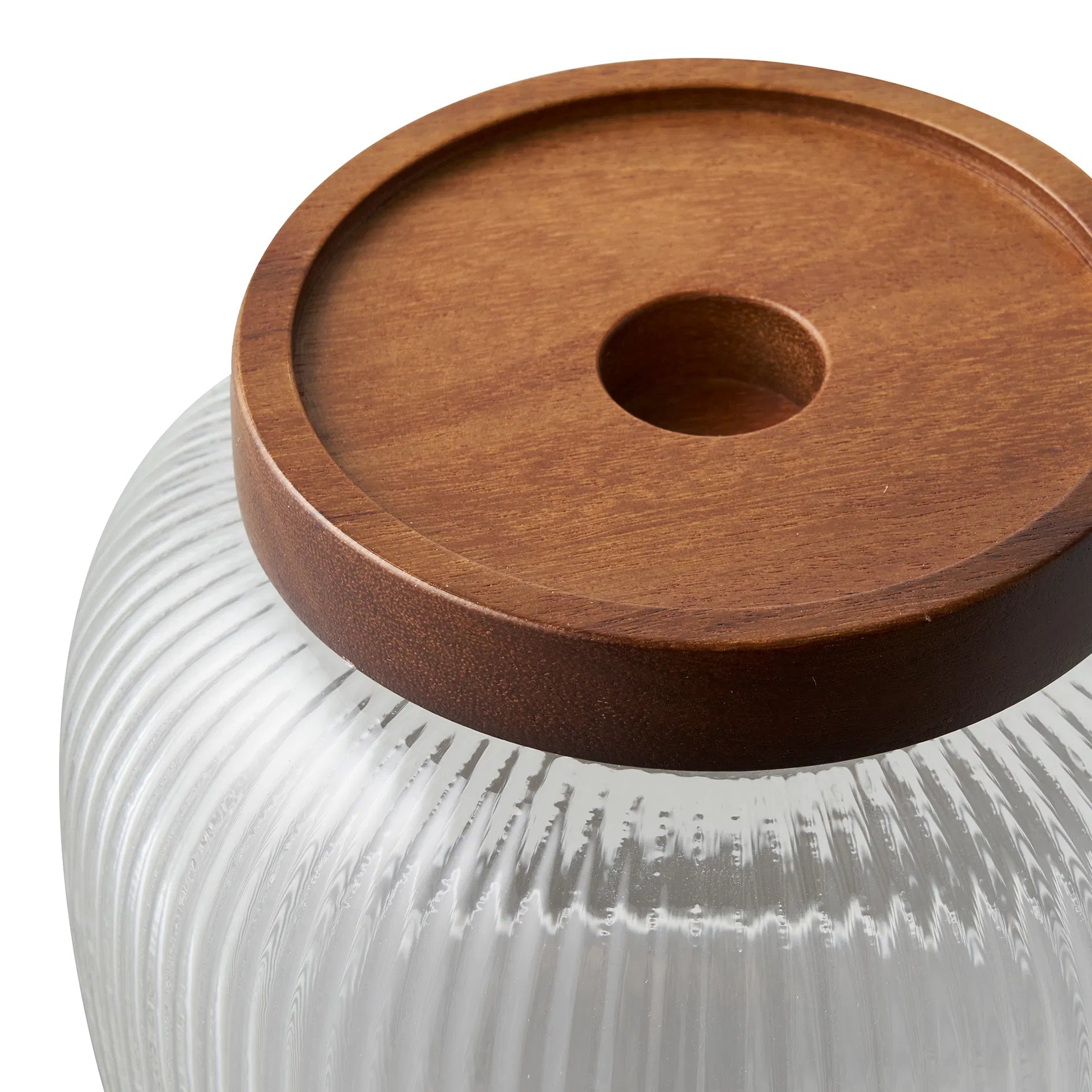 BORA | סט צנצנות זכוכית עם מכסה עץ - KUALA